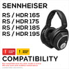 Replacements Earpads for SENNHEISER RS165, RS175, RS185 &amp; RS195 Headphones - Soft PU Leather &amp; Soft Foam