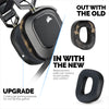 Hybrid Earpads for Corsair HS80 RGB Wireless, Wired &amp; HS80MAX Gaming Headphones, Soft Cool Gel, Super Soft Fabric, w/ PU Leather &amp; Thicker Memory Foam