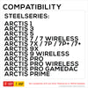 Hybrid Earpads for Steelseries Arctis 1, 3, 5, 7, 9, PRO &amp; PRIME Headsets - Thicker Memory Foam, Comfier &amp; Long Lasting