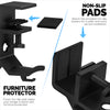 The Grebe - Headphone &amp; Dual Game Controller Holder - Attaches to Side of Desk, Under Desk Headset Holder, Suitable for All Headphones &amp; Gamepads