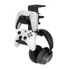 The Grebe - Headphone &amp; Dual Game Controller Holder - Attaches to Side of Desk, Under Desk Headset Holder, Suitable for All Headphones &amp; Gamepads