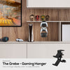 The Grebe - Headphone &amp; Dual Game Controller Holder - Attaches to Side of Desk, Under Desk Headset Holder, Suitable for All Headphones &amp; Gamepads