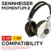 Replacement Earpads for SENNHEISER Momentum 2 Headphones - Soft PU Leather &amp; Memory Foam