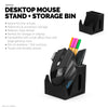 Desktop PC Mouse Stand Holder with Stationary Pen Holder, For Gaming &amp; Office Mice From Logitech, Razer, Corsair &amp; More