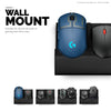 Wall Mount Dual Mouse Holder Display Stand - Holds Gaming &amp; Most Size Mice, Screw-In or Stick-On Mounting Options