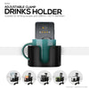 Desk Cup Holder with Headphone Hanger &amp; Phone, Pen &amp; Stationery Holder - Adjustable Clamp, Installs to Desks and Tables, Holds Mugs &amp; Cups up to 10cm in Diameter