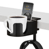 Desk Cup Holder with Headphone Hanger &amp; Phone, Pen &amp; Stationery Holder - Adjustable Clamp, Installs to Desks and Tables, Holds Mugs &amp; Cups up to 10cm in Diameter