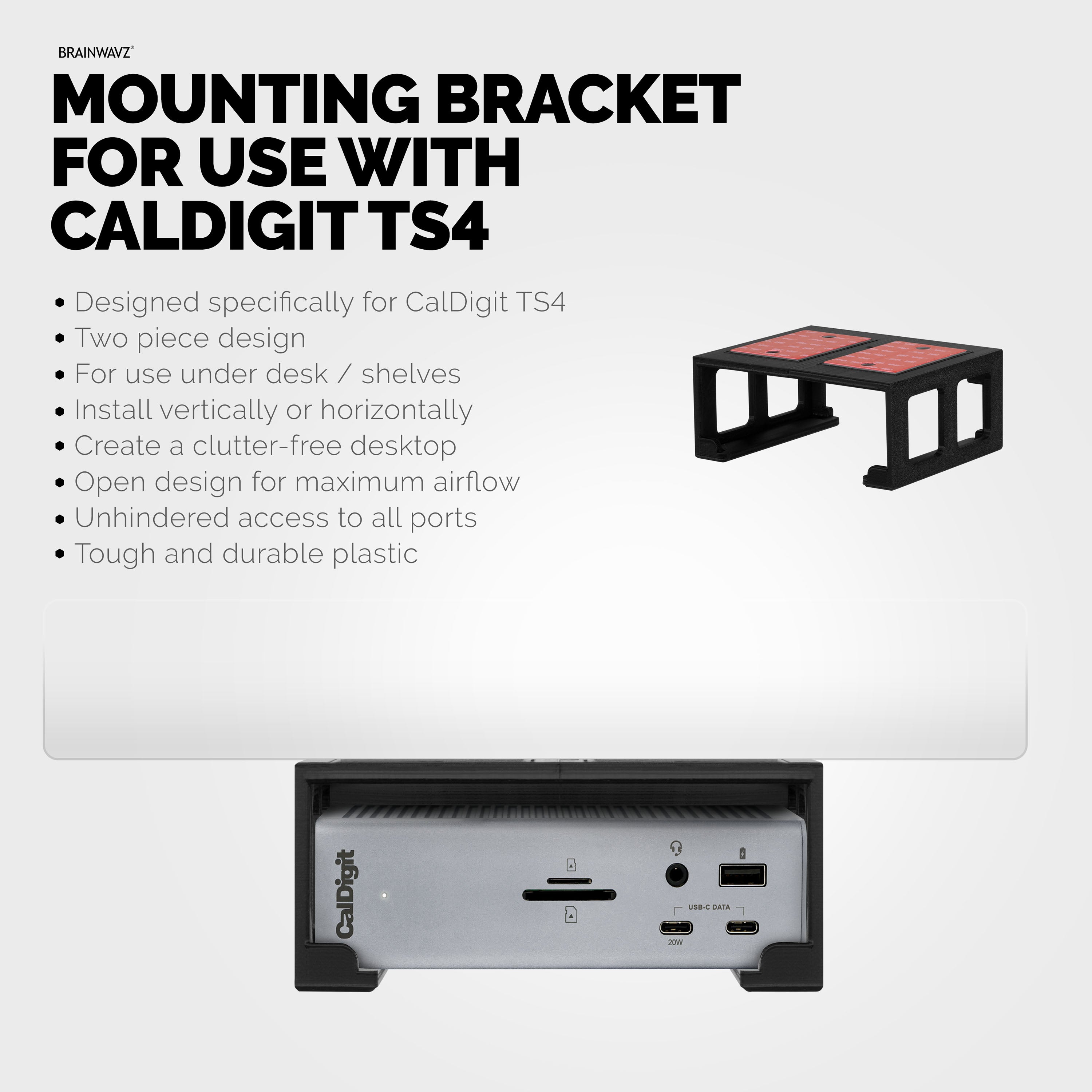CalDigit TS4 Bracket by JasonLang, Download free STL model