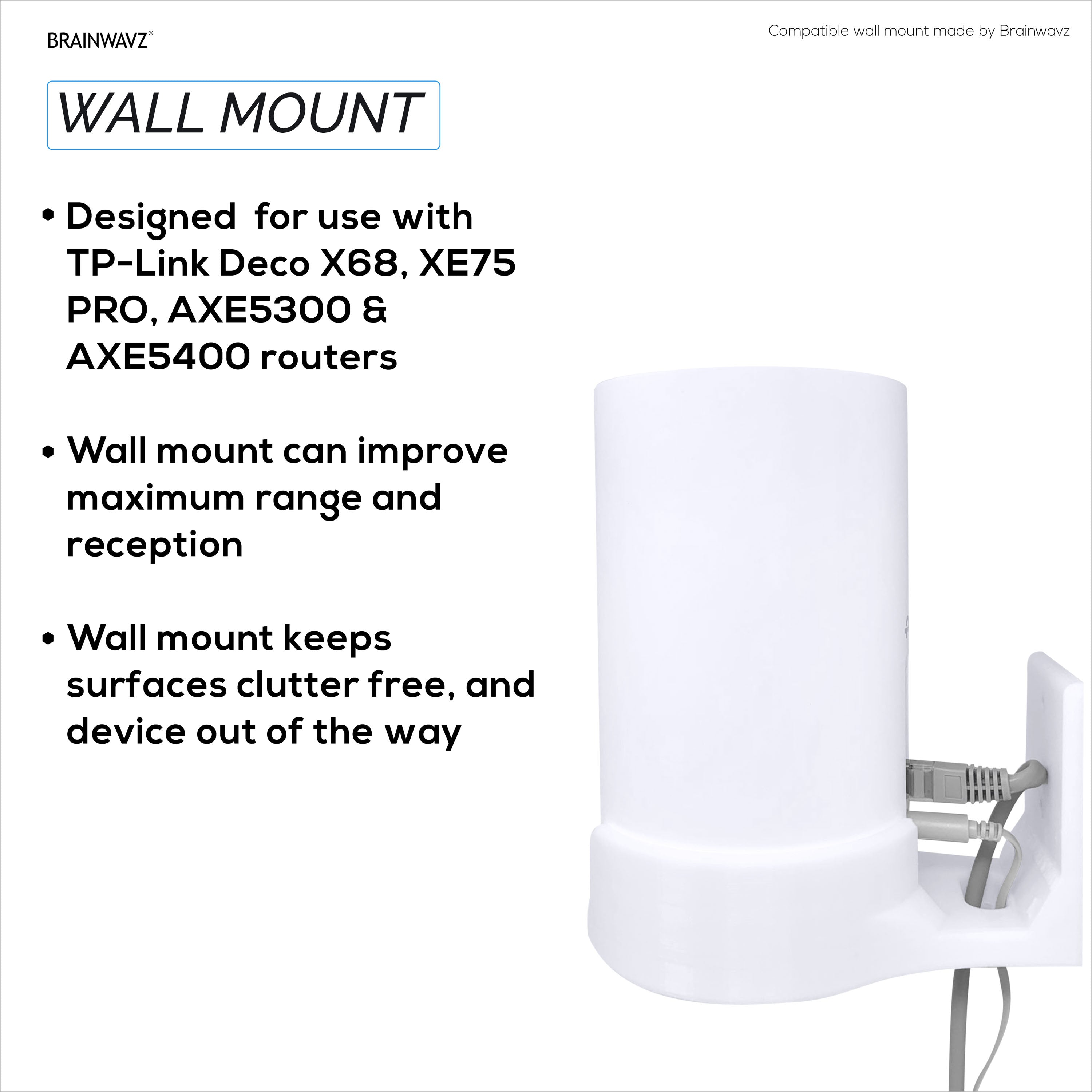 STANSTAR Wall Mount for TP-Link Deco X20, Deco X60 Whole