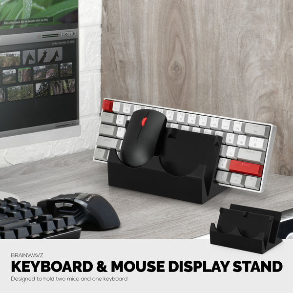 Desktop Keyboard  Dual PC Mouse Stand Holder, Suitable for Small Or L  Brainwavz Audio