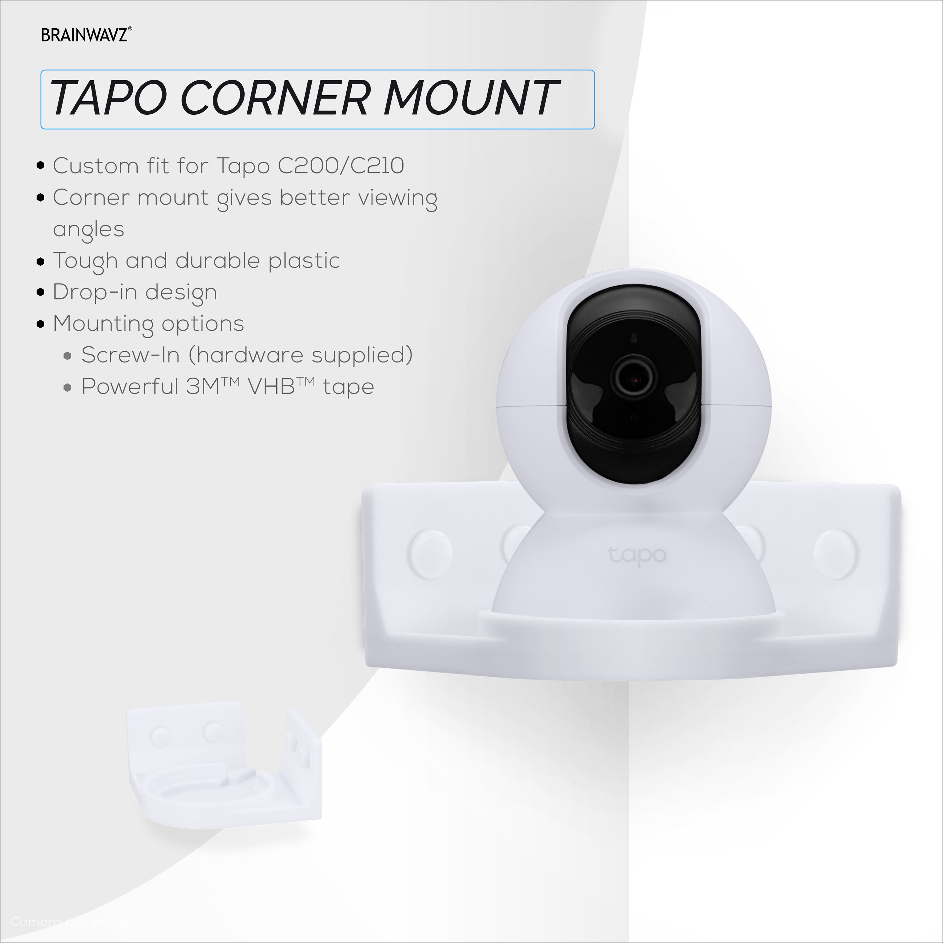 Corner Mount for Tapo Pan/Tilt C200/C210 Pet & Baby Indoor Camera