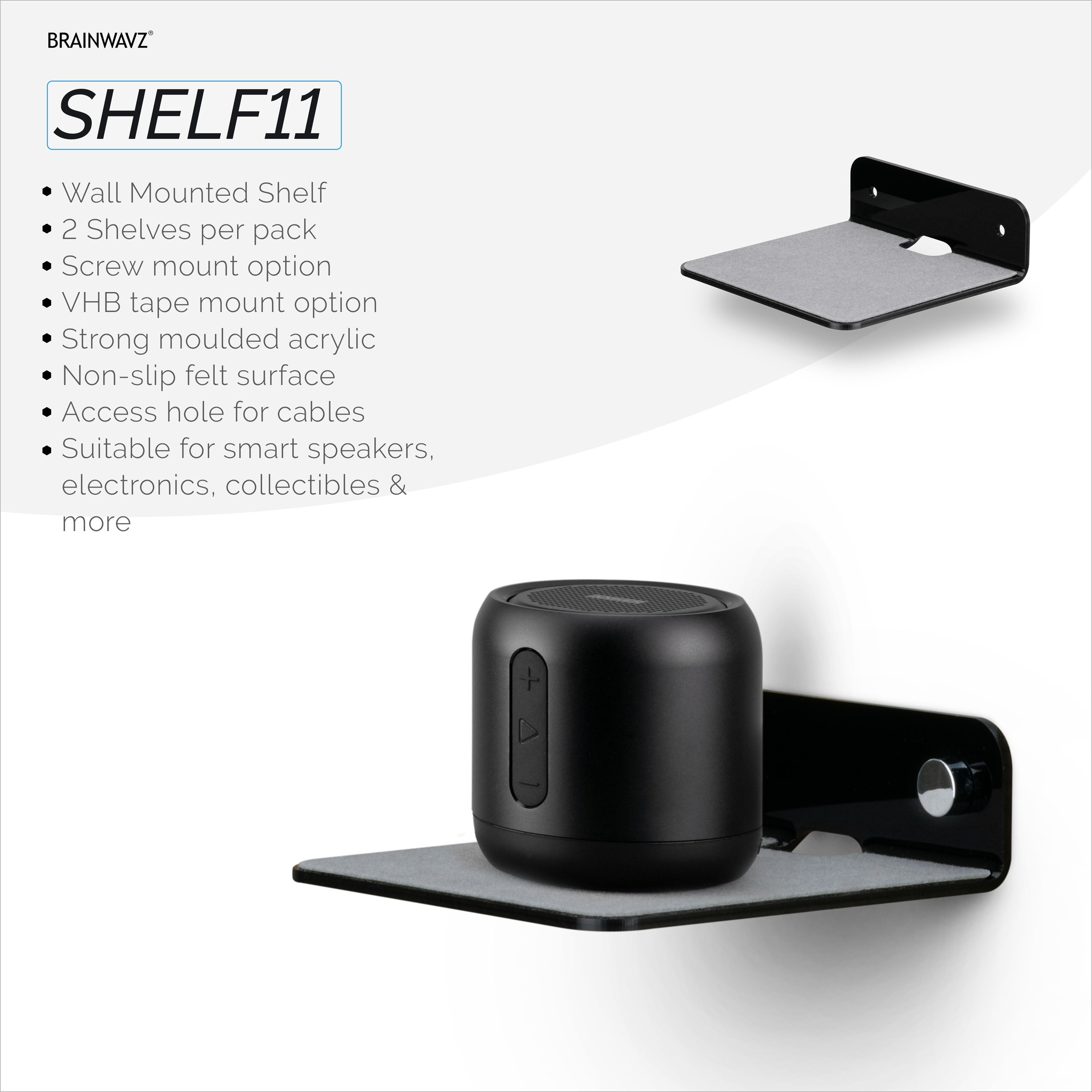 Stick-on Wall Shelf Small Wall Mounted Adhesive Shelf Phone Holder Shelf
