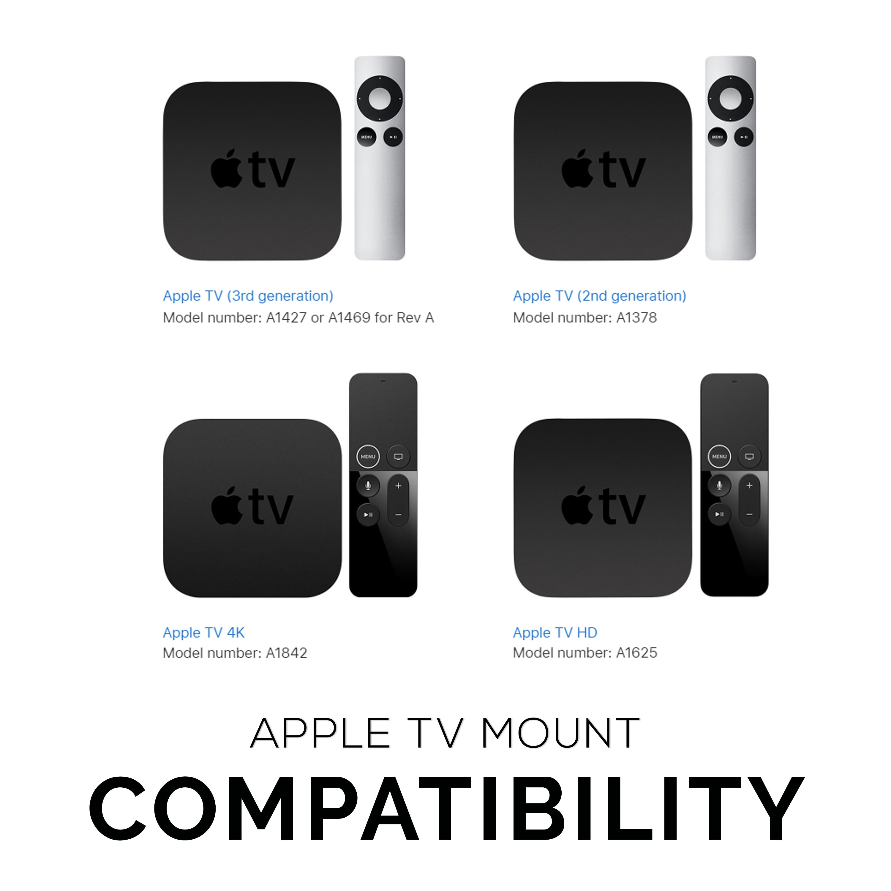 onpeilbaar Bekwaam bloed Apple TV 4K & HD Adhesive Wall & TV Mount - No Screws or Mess - Brainwavz  Audio