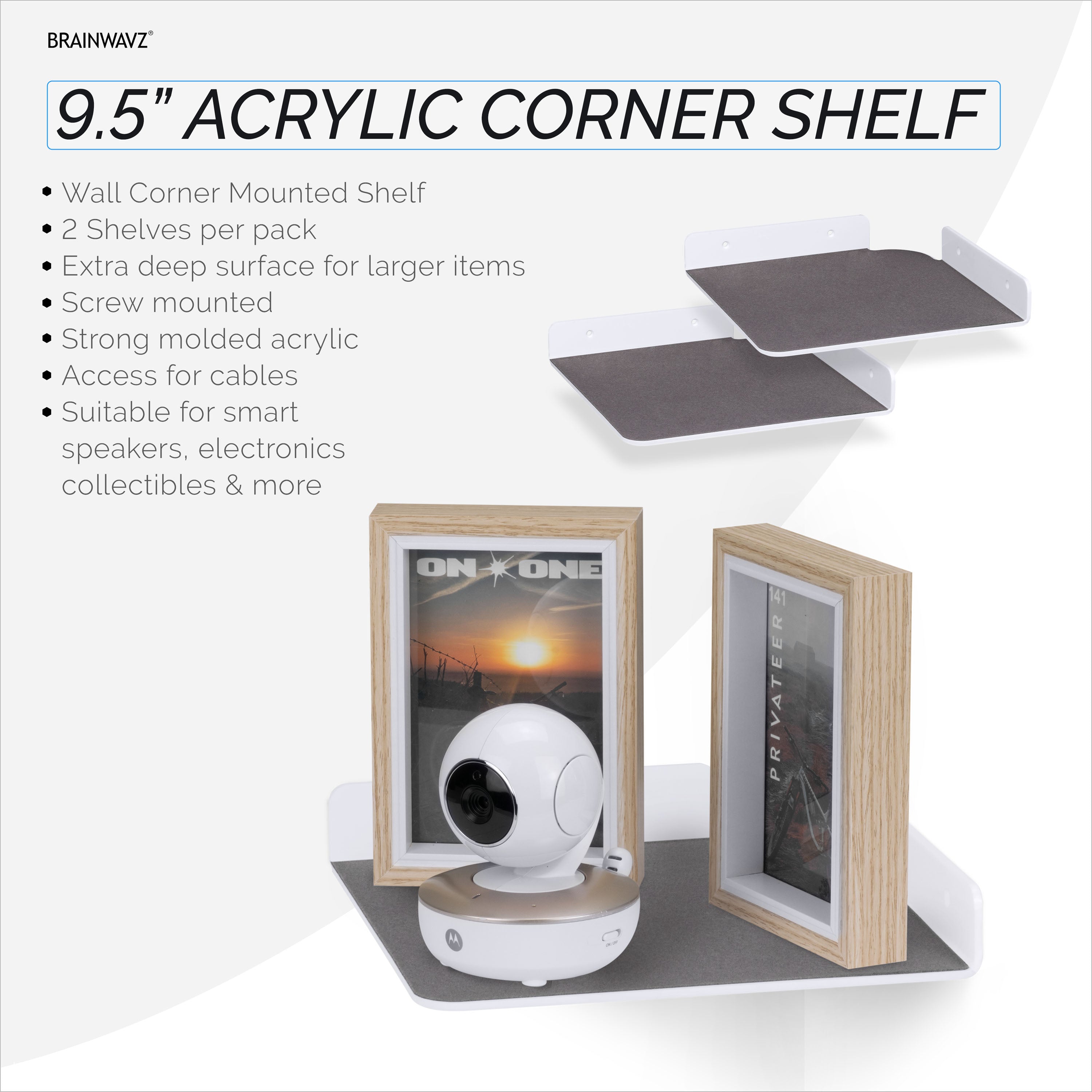 Acrylic Corner Shelf 