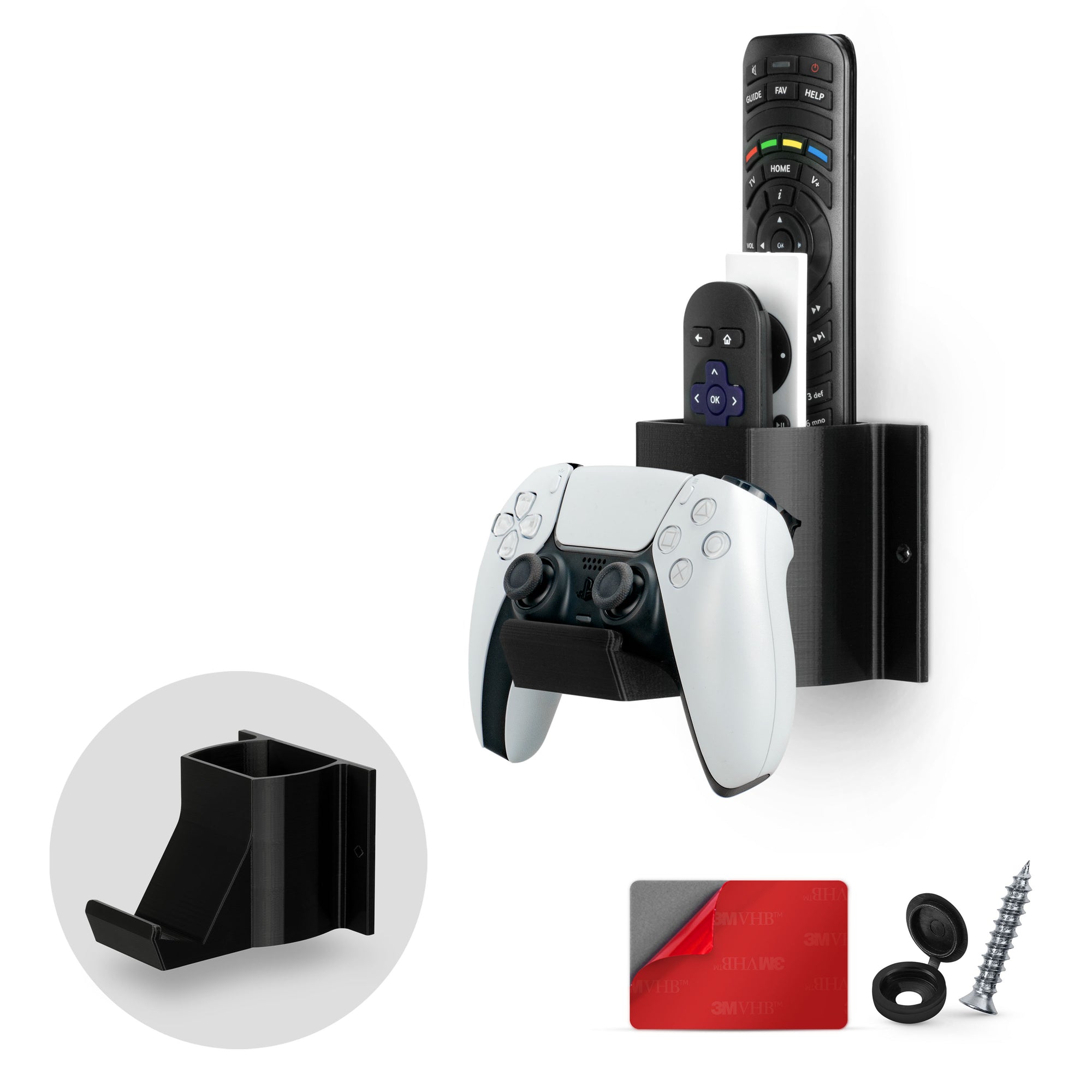 QinCoon Support de manette et de casque, en aluminium et bois, pour PS5,  PS4, Xbox One, Nintendo Switch, accessoires de jeu de bureau universels :  : Jeux vidéo