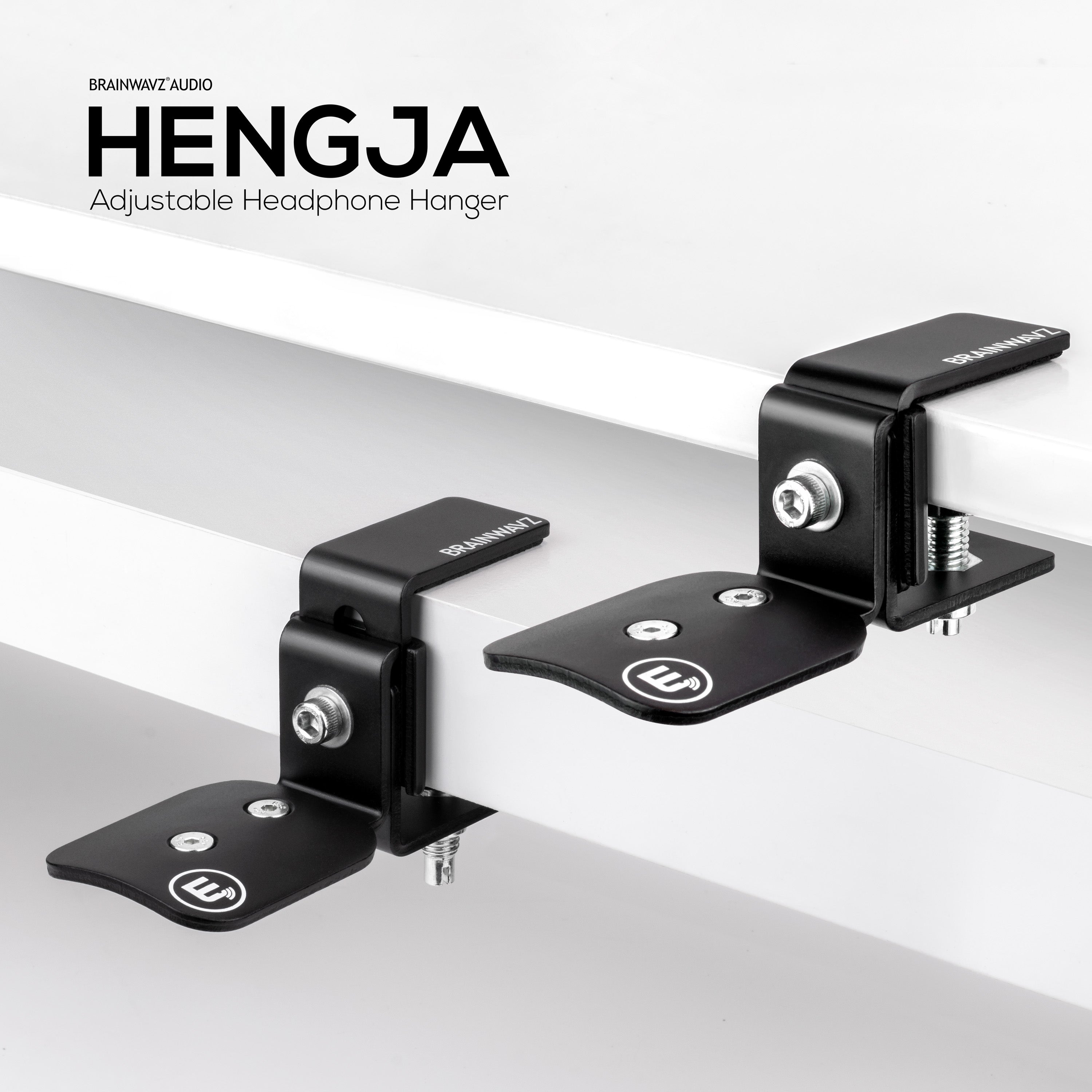 Hengja - The Desk Headphone Hanger Stand Mount, All Metal, Headset