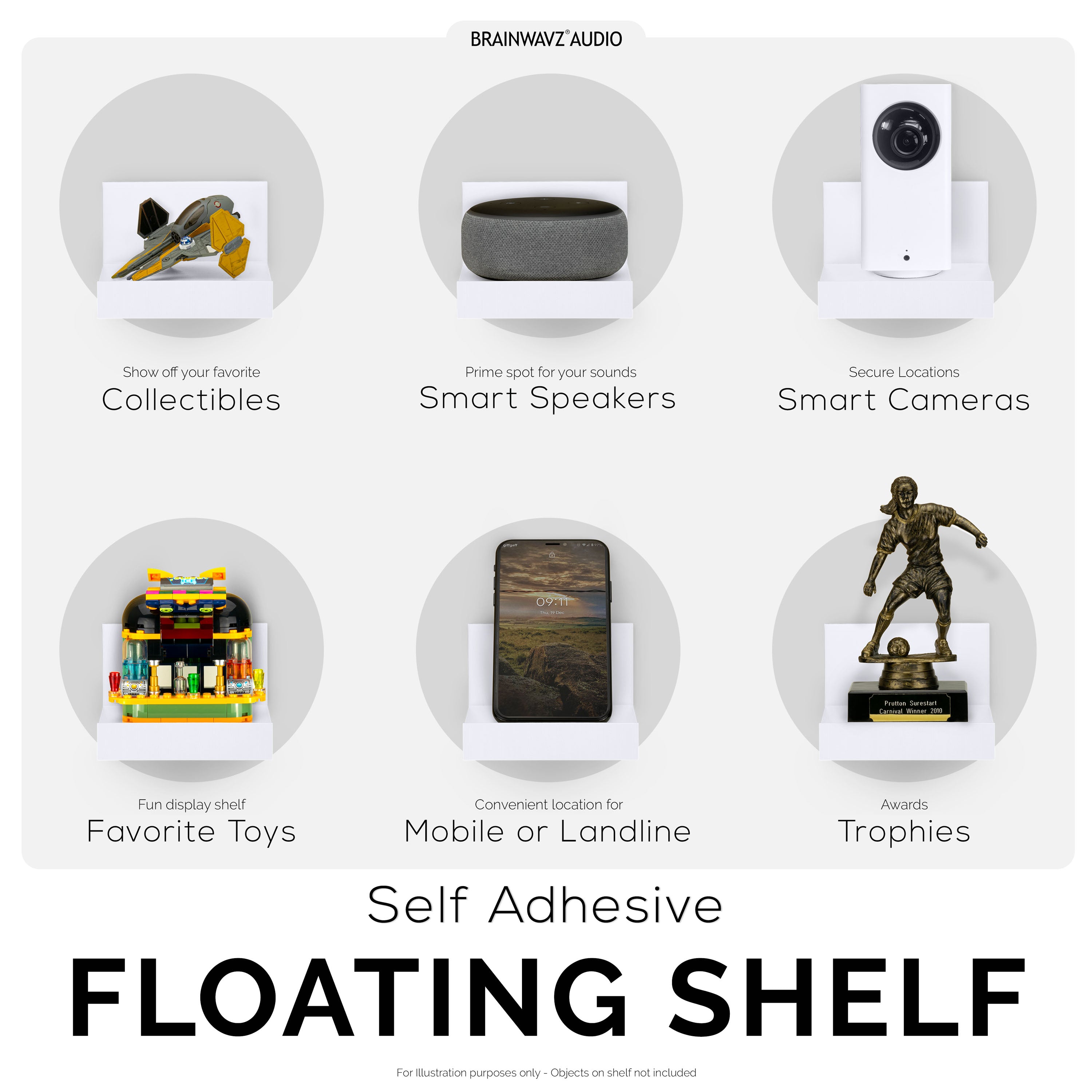 Adhesive Wall Mini-Shelf – Ascent Accesories