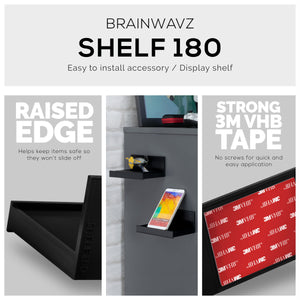 Brainwavz Screwless 4 Universal Shelf for Cloud Security Camera, Baby Monitor, Small Speakers, Electronics & More, No Tools, VHB Tape Strong