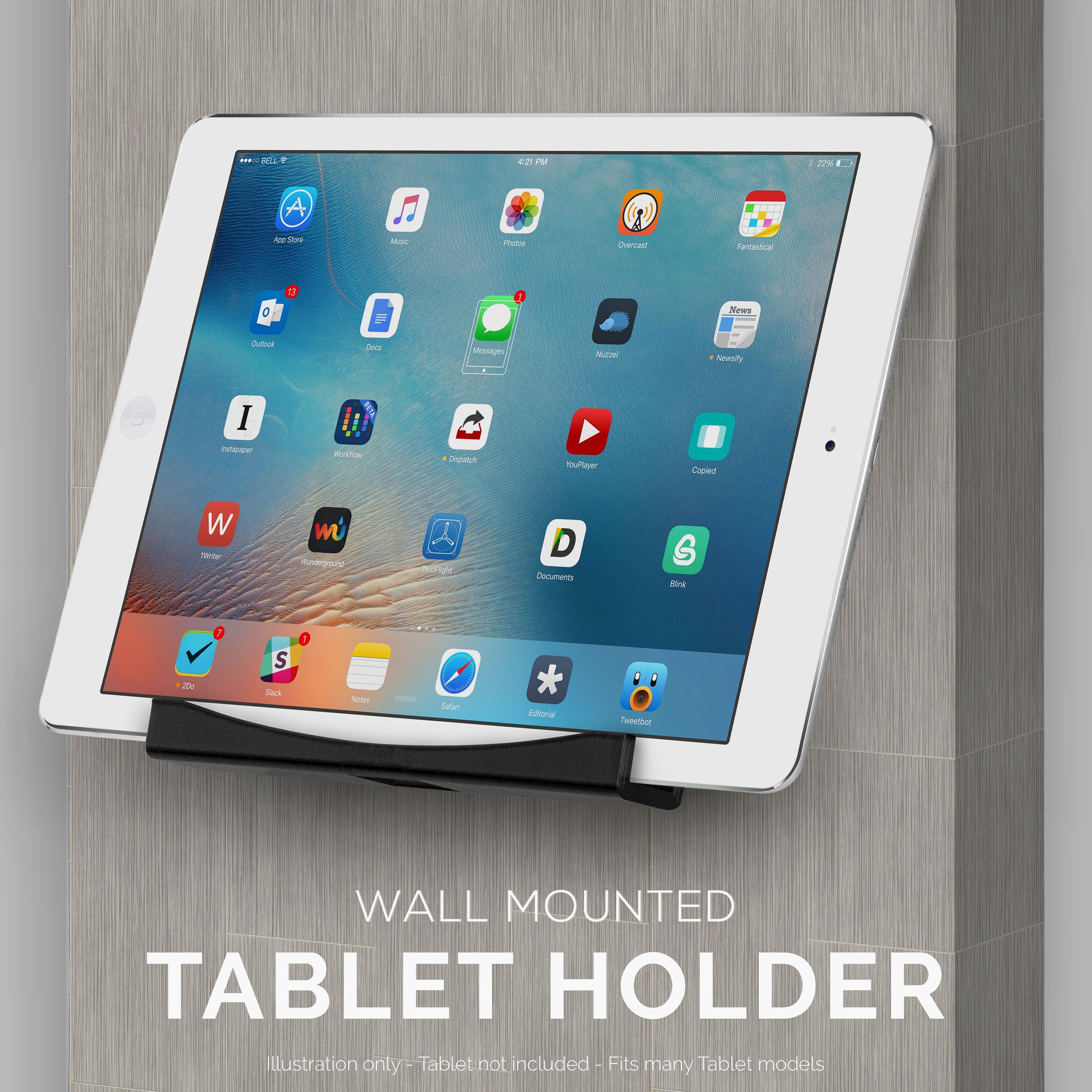 Adhesive Universal Tablet & Phone Wall Mount - Suitable for iPhones, i -  Brainwavz Audio