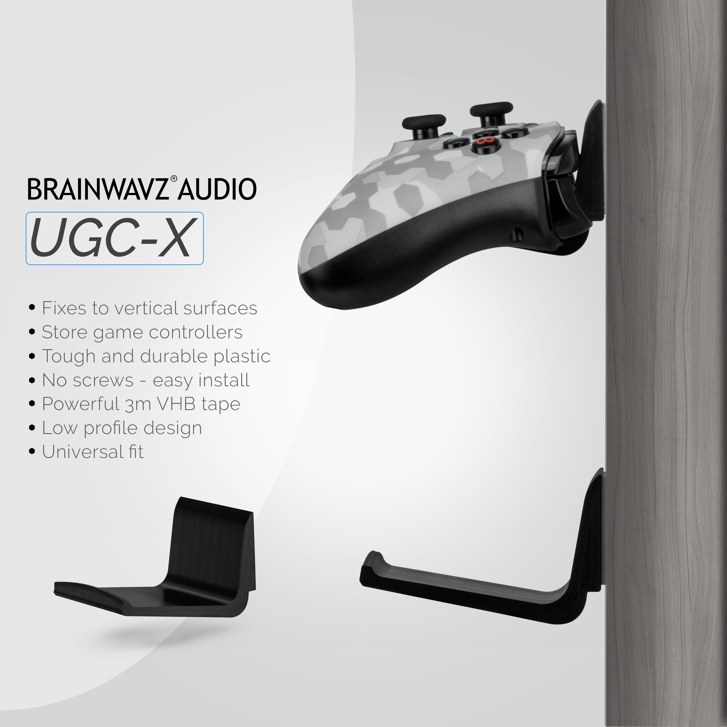 STL file Wall mount base support xbox one controller and headset